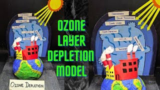 Ozone Layer Model  School Project Ideas  Ozone Layer Depletion  Science Project craftthebest1 [upl. by Latoye]