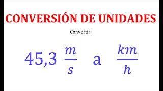 Como convertir ms a kmh [upl. by Torbart]