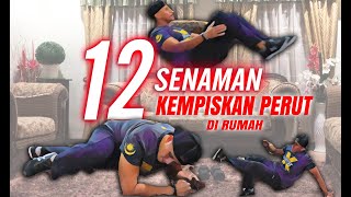 12 Senaman Kempiskan Perut di Rumah  12 Exercise for Flat Abs at Home [upl. by Meuser]