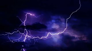 Thunderstorm And Lightning Strikes At Night Background Video Effects HD [upl. by Caiaphas]