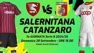 SALERNITANA  CATANZARO  SERIE B 202425  DIRETTA LIVE CRONACA STATISTICHE amp CAMPO 3D [upl. by Aizahs]