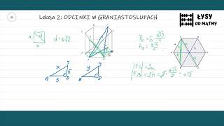 Klasa 8 Odcinki w graniastosłupach [upl. by Mossman]