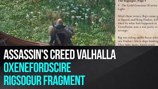 Assassins Creed Valhalla  Oxenefordscire  Rigsogur Fragment [upl. by Neimad176]