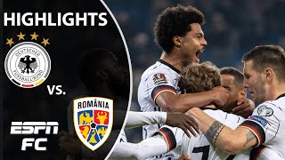 Thomas Muller strikes to lift Germany to narrow win vs Romania  WCQ Highlights  ESPN FC [upl. by Carlisle]