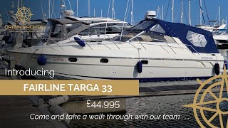 Walkthrough Tour  Fairline Targa 33 For Sale [upl. by Eelah]