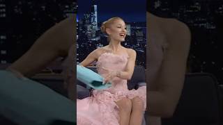 Ariana Grande brings GIFT for Jimmy Fallon [upl. by Portland]