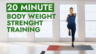 WORKOUT  BODY WEIGHT STRENGTH TRAINING 20 MIN  FOLLOW ALONG athomeworkouts [upl. by Eiggam]