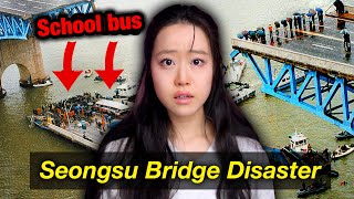 The Deadly Korean Bridge Collapse That Killed 32  Bus Filled With Students Fell 66ft Into Han River [upl. by Salvadore]