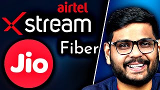 Jio Fiber vs Airtel Xstream Fiber  Which one is Better [upl. by Nonnair]