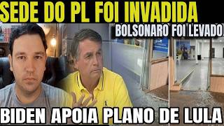 1 URGENTE INVADIRAM A SEDE DO PL UM HOMEM FOI PRESO LEVARAM O BOLSONARO TOTEM BIDEN ENTRA NO PL [upl. by Eninahs]