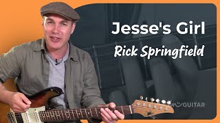 How to play Jessies Girl by Rick Springfield  Easy Guitar Lesson [upl. by Hirasuna]