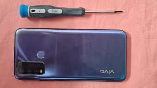 Vivo Y50 battery replacement  disassembly [upl. by Rolph730]