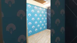 Wall Stencil design vizagpaintingvlogs stencilart wallstencildesign [upl. by Derej]