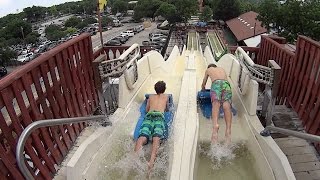 Downhill Racer Water Slide at Schlitterbahn New Braunfels [upl. by Amil]