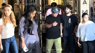 Arpita Khan Alizeh Khan Alvira Khan lulia Vantur leaving from Malaika Aroras Mother House [upl. by Ibloc]