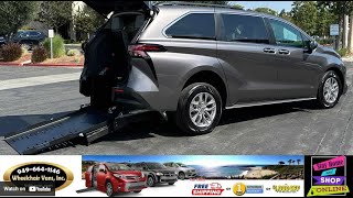 For Sale 2022 Toyota Sienna XLE FR Conversions Manual Fold Out Ramp Rear Loading Wheelchair Van [upl. by Marne848]