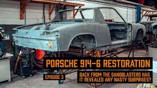 Porsche 914  6 restoration  Episode 3  Back from the sandblasters [upl. by Ididn265]