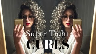 How To Super Tight Curls using a StraightenerFlat Iron  Stella [upl. by Notfa]