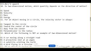 Motion in Two Dimension  Motion in Two Dimension Entry Test MCQS Entry Test Preparation [upl. by Nuawaj764]