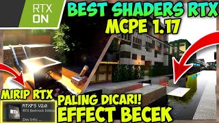 KEREN SHADERS MCPE 117 Realistic  Shader RTX mcpe paling mirip dan ada Reflection block  rtx [upl. by Ardnasela748]