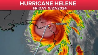 Radar timeline shows Hurricane Helenes path [upl. by Lladnor969]