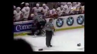 NHL Hockey FIGHTS  Red Wings vs Avalanche 97 Detroit  Colorado Rivalry [upl. by Ahsinad425]