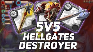 💀DESTROYER COMP💀  5v5 HELLGATES  Albion Online [upl. by Chari]