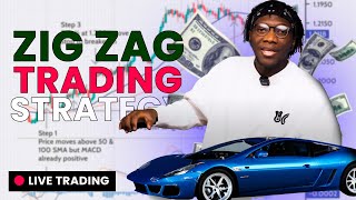 Day 6 USING ZIG ZAG TRADING STRATEGY TO MAKE BINARY OPTION LIVE PROFITS ON QUOTEX [upl. by Surbeck504]