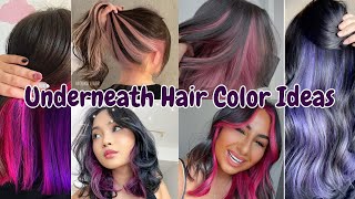 Underneath Hair Color Ideas Underneath Colour Brown Hair With Color Underneath [upl. by Kensell]