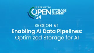 Enabling AI Data Pipelines Optimized Storage for AI [upl. by Ytiak]