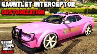 GTA 5 Online NEW Gauntlet Interceptor Cop Car Customization [upl. by Einnor]