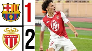 ⚪🔴 AS Monaco vs Barcelona 12 Highlights  UEFA Champions League 202425 [upl. by Ynohta]