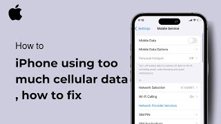 iPhone using too much cellular data  how to fix  iOS  2024 [upl. by Aninat]