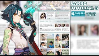 Carrd tutorial 3  myspace inspired [upl. by Atikin]