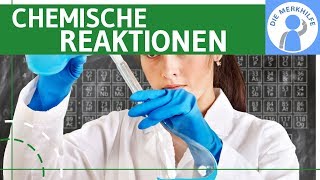 Chemische Reaktionen  Reaktionsgleichungen einfach erklärt amp Beispiele Grundtypen  AnorgaChemie [upl. by Diskin]