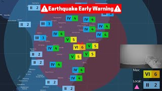 M 52 Pōrangahau NZ Earthquake  Simulation  25012024 [upl. by Adiaroz343]