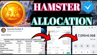 Hamster Airdrop। Hamster Airdrop Calculation। Hamster Airdrop Allocation। Hamster Withdraw। [upl. by Naillij]