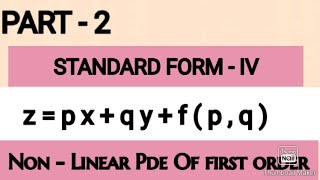 Non Linear PDE Of First Order [upl. by Shellans]