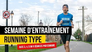 La semaine dentraînement running type pour courir 3 4 5 ou 6 fois par semaine [upl. by Roslyn]