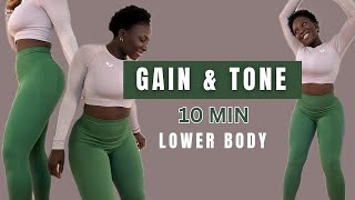 10 MIN LOWER BODY BURN  Grow and Sculpt your Glutes and Thighs  Home Workout [upl. by Kissee]