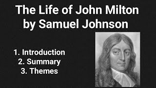 The Life of John Milton Essay by Samuel Johnson in UrduHindi Summary and Themes Life of Milton [upl. by Zerdna]