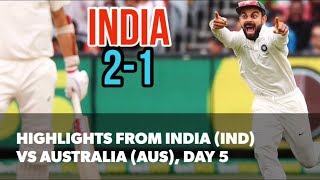 India retains Border Gavaskar Trophy with a win in 3rd Test Melbourne Day 5 Highlights  MCG [upl. by Gathard]