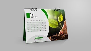 Professional Photo Desk Calendar Design  Photoshop Tutorial [upl. by Swiercz846]