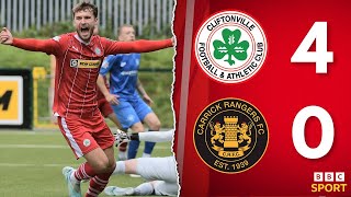 HIGHLIGHTS  Cliftonville 40 Carrick Rangers [upl. by Minnie]