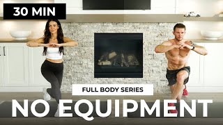 30 Min HIIT Full Body Workout No Equipment  FULL BODY Series 04 [upl. by Jacquette892]