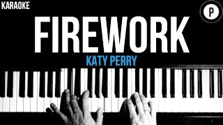 Katy Perry  Firework Karaoke SLOWER Acoustic Piano Instrumental Cover Lyrics [upl. by Declan1]