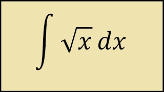 How to Integrate square root of x [upl. by Jori663]