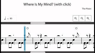 Where is My Mind Rockschool Drums Grade 1 Backing Track 2024 [upl. by Lyrahc]