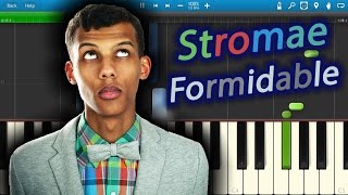 Stromae  Formidable Piano Tutorial Synthesia [upl. by Brey]