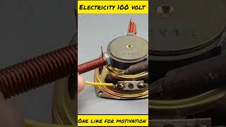 100 Watt Free Electricity Generator with Speaker and Copper Wire science physics [upl. by Rozella877]